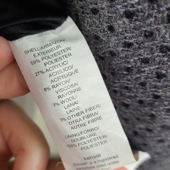 Kensie gray polka dot blazer jacket peacoat size small - Picture 7 of 7